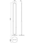 LED Лампион Smarter - Latium 01-3187, IP20, 240V, 20W, месинг - 2t