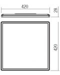 LED Плафон Smarter - Memo 05-947, IP20, 240V, 24W, черен мат - 2t