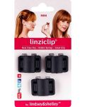 LinziClip Mini Щипка за коса, черно кадифе, 3 броя - 1t