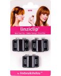 LinziClip Mini Щипка за коса, черна перла, 3 броя - 1t