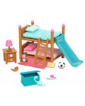 Комплект за игра Battat Lil' Woodzeez - Детска стая, с двуетажно легло - 2t