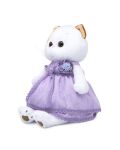 Плюшена играчка Budi Basa - Коте Ли-Ли, с лилава рокличка, 24 cm - 3t