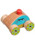 Дървена играчка за бутане Lucy&Leo - Многоцветна, със звуци - 3t