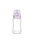 Шише Lovi - Baby Shower, стъклено, 250 ml, 3 м+, розово - 1t