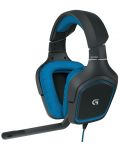 Гейминг слушалки Logitech G430 - 7.1 Surround, черни/сини (разопакован) - 1t