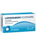 Лоперамид 2 mg, 10 таблетки, Ecopharm - 1t