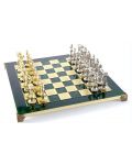 Луксозен шах Manopoulos - Ренесанс, зелени полета, 36 x 36 cm - 2t