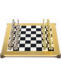 Луксозен шах Manopoulos - Ренесанс, черни полета, 36 x 36 cm - 1t