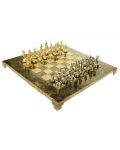 Луксозен шах Manopoulos - Махагон, с кафяви кантове - 1t