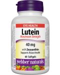 Lutein, 40 mg + Zeaxanthin, 7 mg, 60 софтгел капсули, Webber Naturals - 1t