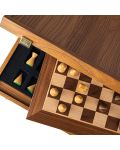 Луксозен шах Manopoulos - модернистичен, орех, 40 x 40 cm - 5t