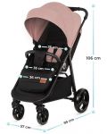 Лятна количка KinderKraft - Grande plus, розова - 5t