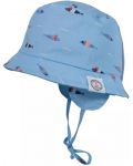 Лятна шапка с периферия Maximo - Риби, синя, UPF50+, размер 45, 9-12 м - 1t