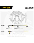 Маска за гмуркане Cressi - Quantum, черна/синя - 2t