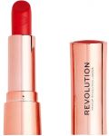 Makeup Revolution Satin Kiss Червило за устни Decadence Red, 3.5 g - 1t