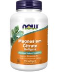 Magnesium Citrate Softgels, 90 капсули, Now - 1t