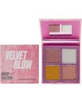 Makeup Obsession Палитра хайлайт Velvet Glow, 4 цвята - 1t