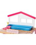 Двуетажна къща на Barbie от Mattel – Обзаведена, с дръжка за носене - 5t