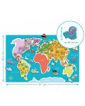 Магнитна игра Dodo - Карта на света, 118 части - 2t