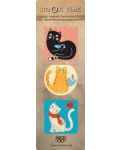 Магнитни книгоразделители Simetro Book Time - Три котки - 1t