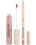 Makeup Revolution Kомплект за устни - Червило и Молив Queen, 3 ml + 1 g - 2t