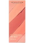 Makeup Revolution Комплект течни червила My Colour My Way, Peach, 4 броя - 3t