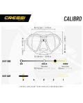 Маска за гмуркане Cressi - Calibro, черна - 6t