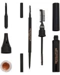 Makeup Revolution Комплект за вежди Builder Kit, Light Brown, 3 броя - 2t
