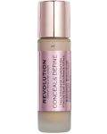 Makeup Revolution Conceal & Define Покривен фон дьо тен, F7, 23 ml - 1t