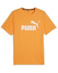 Мъжка тениска Puma - Essentials Logo Tee, размер S, оранжева - 1t