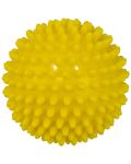 Масажна топка Maxima - 85 mm, плътна с бодлички, жълта - 1t