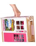 Двуетажна къща на Barbie от Mattel – Обзаведена, с дръжка за носене - 6t