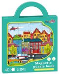 Магнитен пъзел Raya Toys - Градски трафик, 40 части - 1t