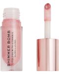 Makeup Revolution Pout Bomb Гланц за обем Shimmer Bomb Glimmer Nude, 4.6 ml - 2t