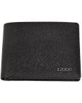 Мъжки портфейл Zippo Saffiano Top-Fold - RFID защита, черен - 1t