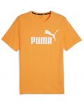 Мъжка тениска Puma - Essentials Logo Tee , оранжева - 1t