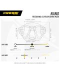 Маска за гмуркане Cressi - Nano, бяла/синя - 4t