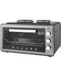 Малка готварска печка Elekom - EK 2005 OV, 1500W, 45 l, черна/сива - 1t