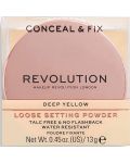 Makeup Revolution Прахообразна пудра Conceal & Fix, Deep Yellow, 13 g - 5t