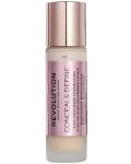 Makeup Revolution Conceal & Define Покривен фон дьо тен, F2, 23 ml - 1t