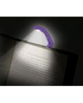 Малка цветна лампичка за книга - лилава - 3t