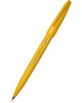 Маркер четка Pentel Sign Pen - SES15C, жълт - 1t