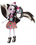 Кукличка и животинче Enchantimals от Mattel – Сейдж Скункси със скунксчето Кейпър - 2t