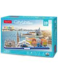 3D Пъзел Cubic Fun от 126 части - City Line Venezia - 3t