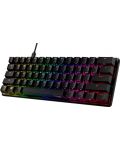 Механична клавиатура HyperX - Alloy Origins 60, Red, RGB, черна - 4t