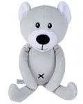 Мека играчка за гушкане Bali Bazoo - Teddy Bear, 20 cm, светлосива - 1t