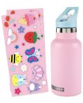 Метална бутилка Skip Hop - Pink, 380 ml - 3t