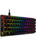 Механична клавиатура HyperX - Alloy Origins 60, Red, RGB, черна - 2t