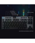 Механична клавиатура Logitech - G915 TKL, Linear, RGB, черна - 8t
