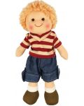 Мека кукла Bigjigs - Хари, с тениска и къси панаталонки, 28 cm - 1t